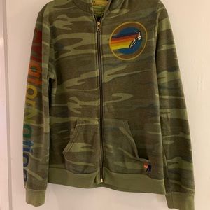 Aviator Nation Camouflage Zip Up